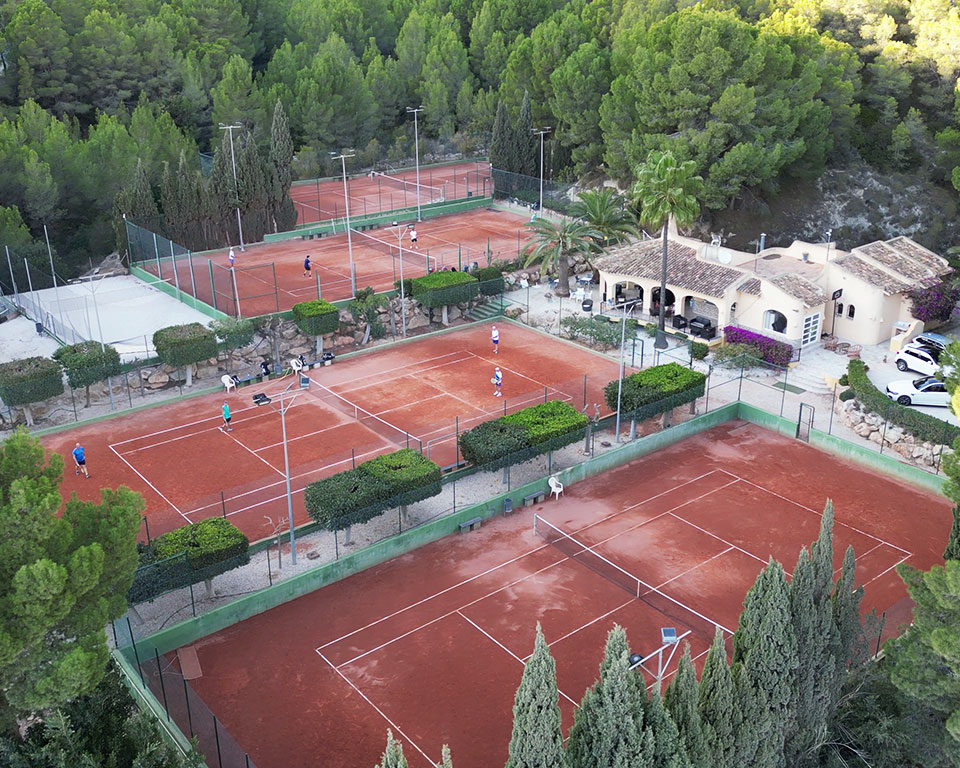 Aerial view of Altea Hills Tennis Club